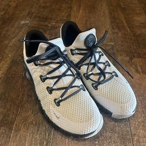 Nike- White and Black Metcon Training Shoes